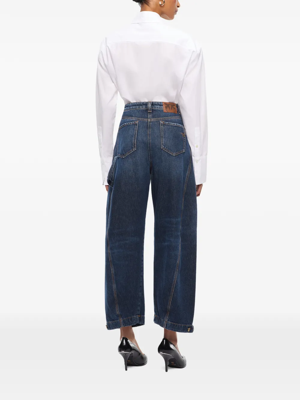 PINKO Jeans met afwerking Blauw