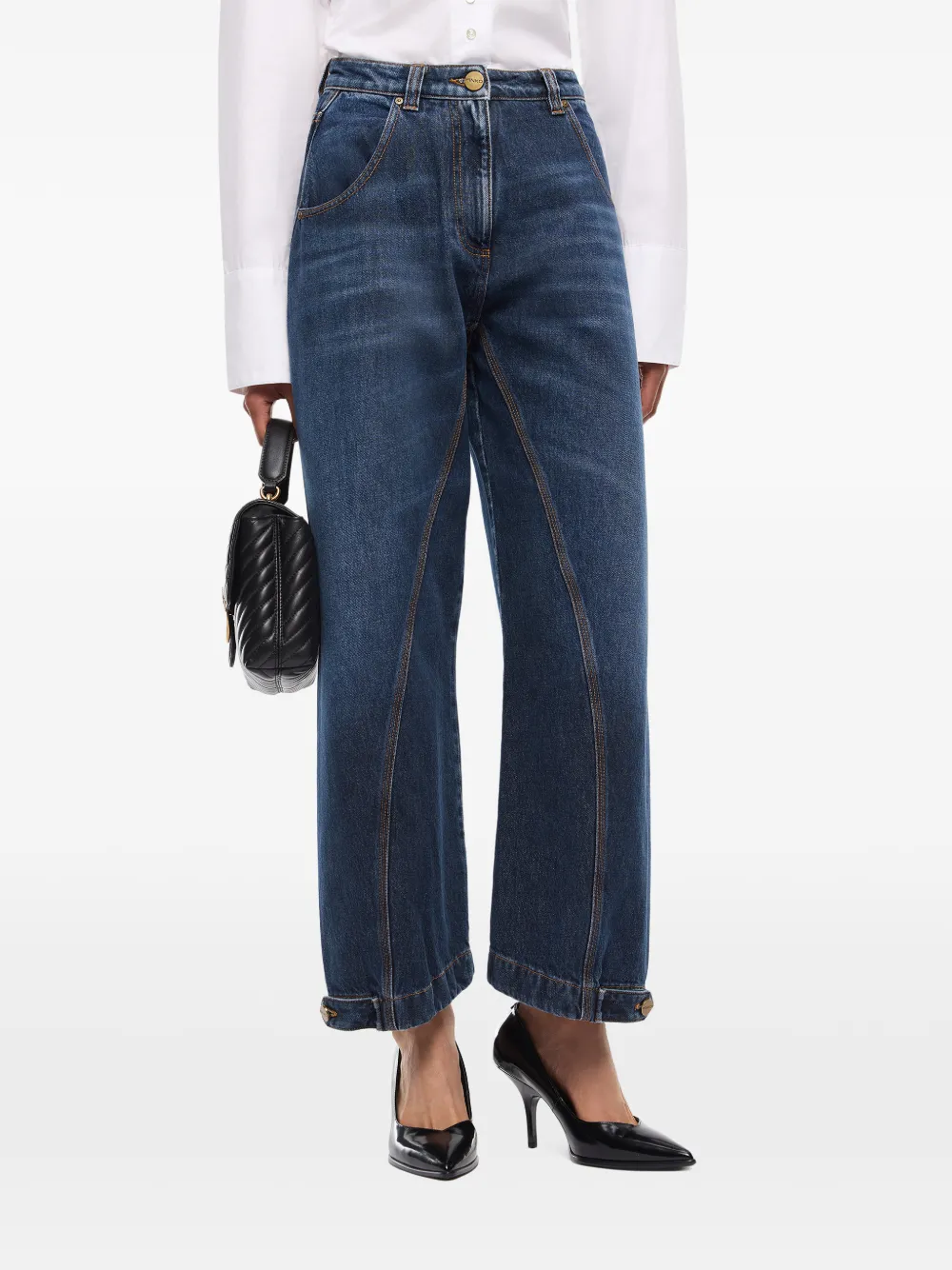 PINKO Jeans met afwerking Blauw