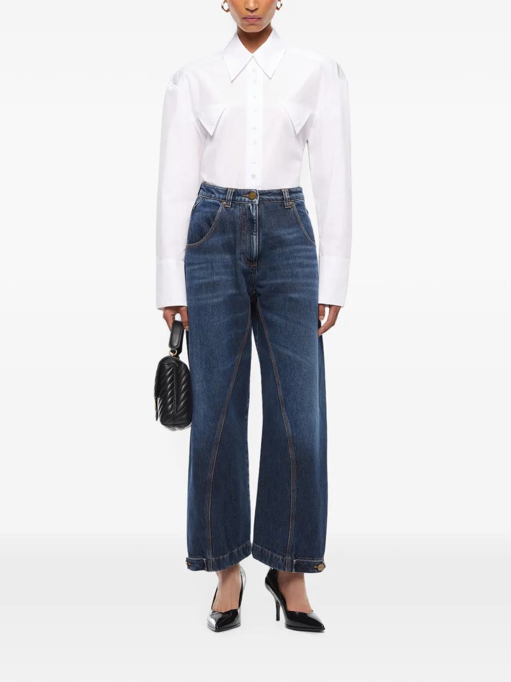 PINKO Jeans met afwerking Blauw