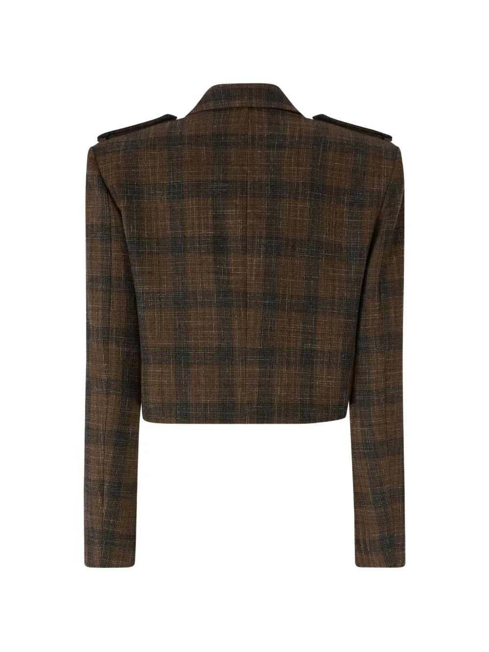 PINKO cropped jacket with micro houndstooth motif Bruin