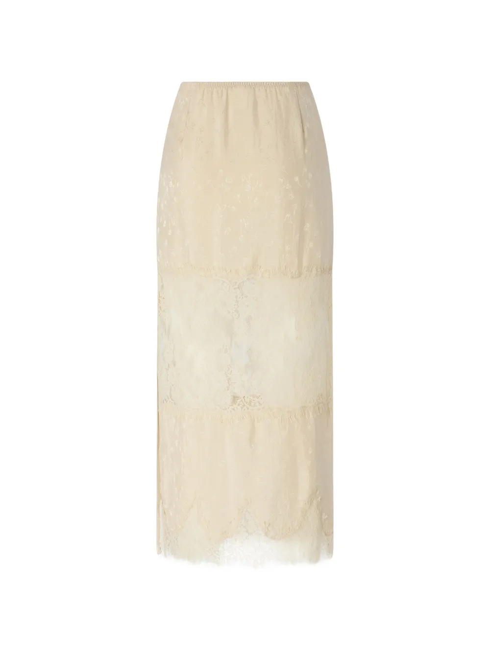 PINKO Kokerrok met kant Beige