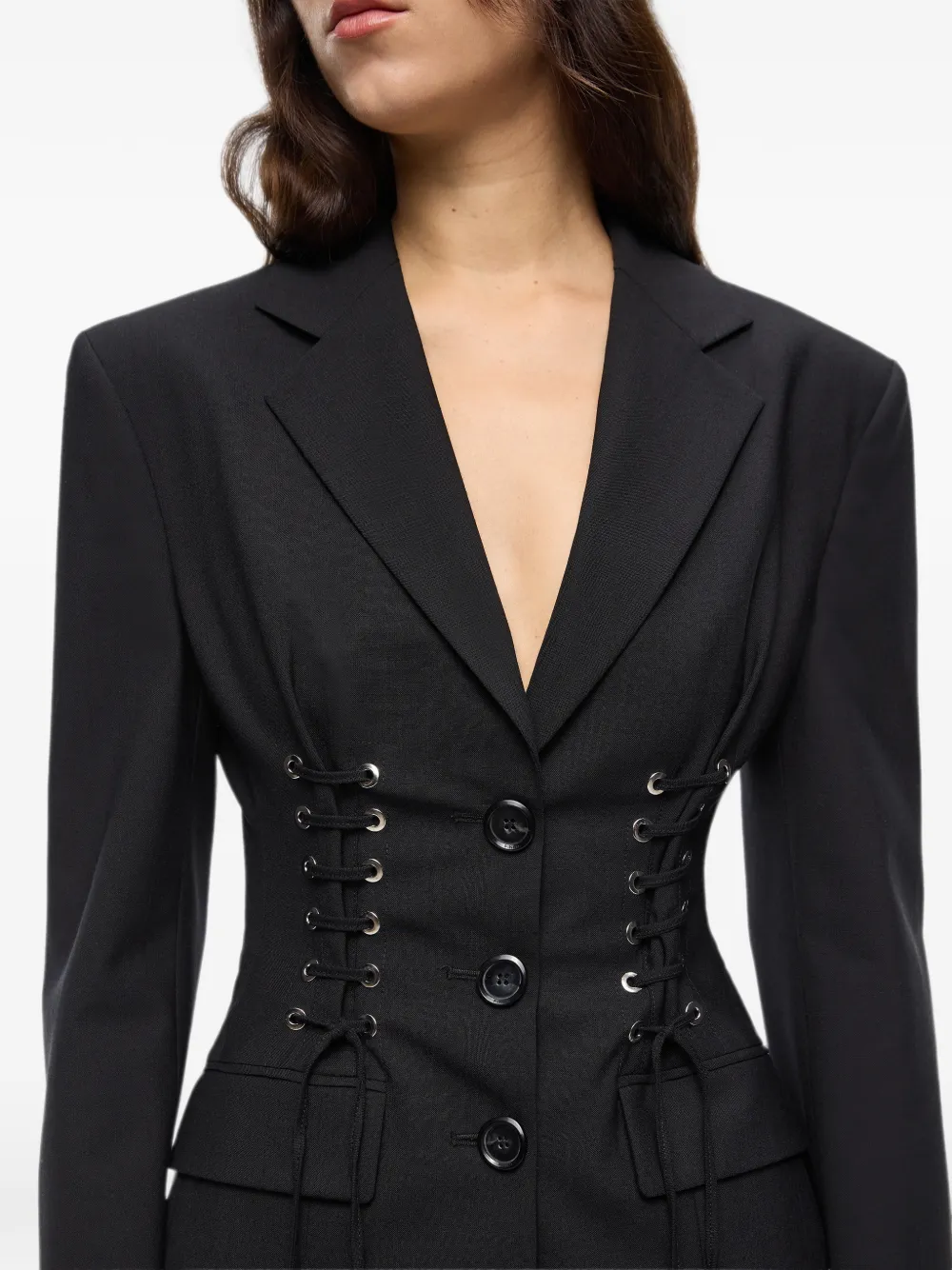 PINKO Blazer met veters Zwart
