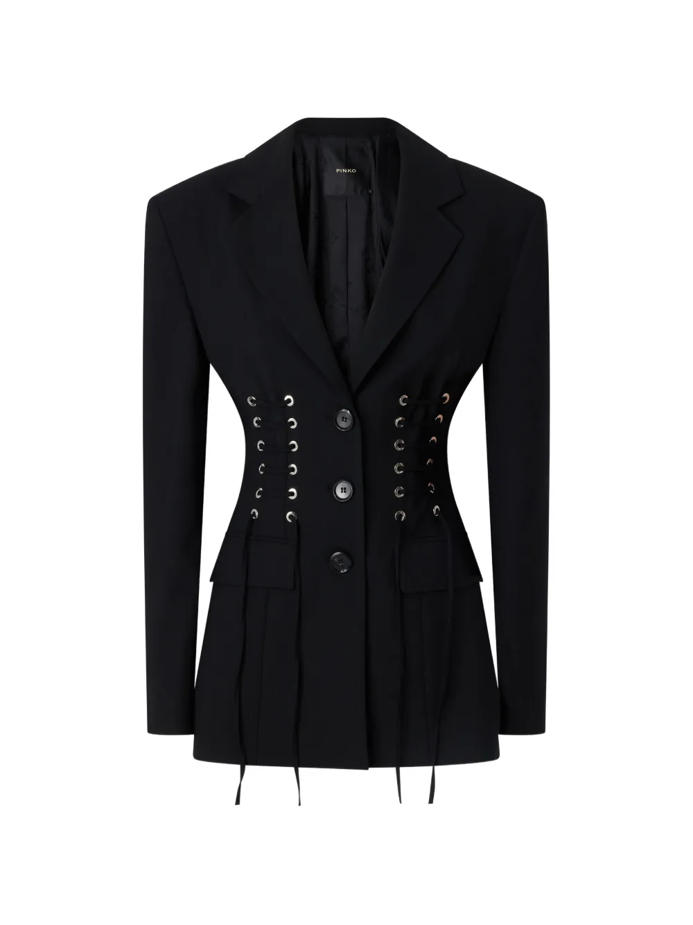 PINKO lace-up blazer - Schwarz