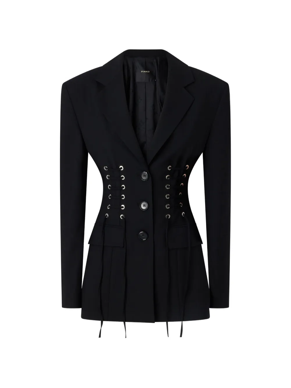 PINKO lace-up blazer - Schwarz