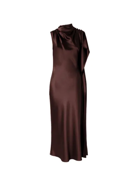 PINKO long, one-shoulder satin dress