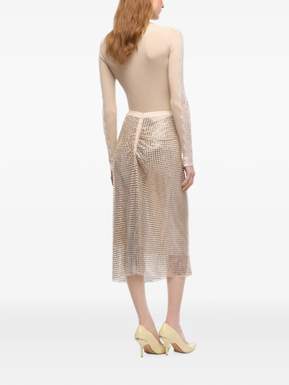 PINKO Mini-rok met kristallen Goud