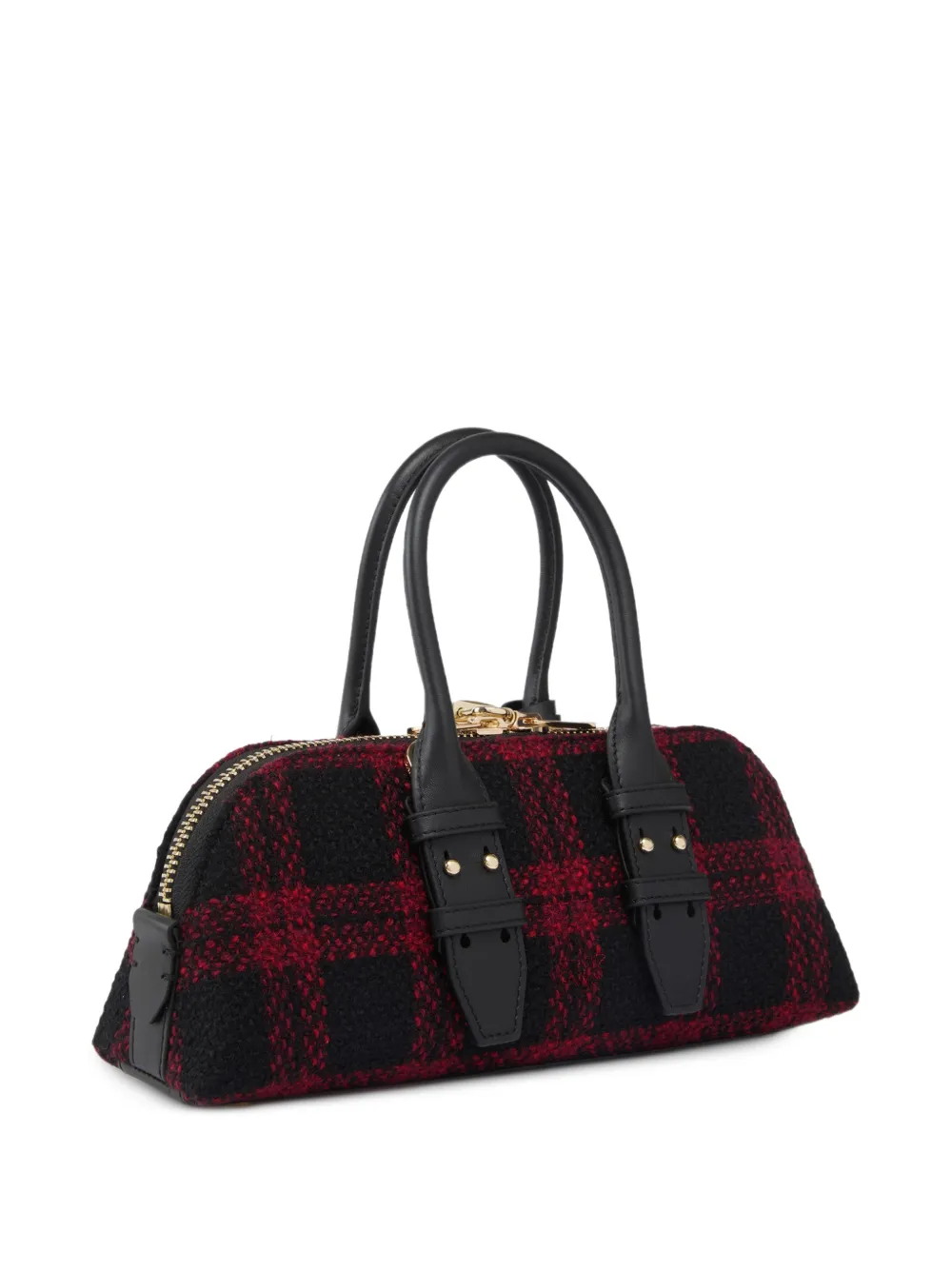 PINKO Love Birds geruite shopper Zwart