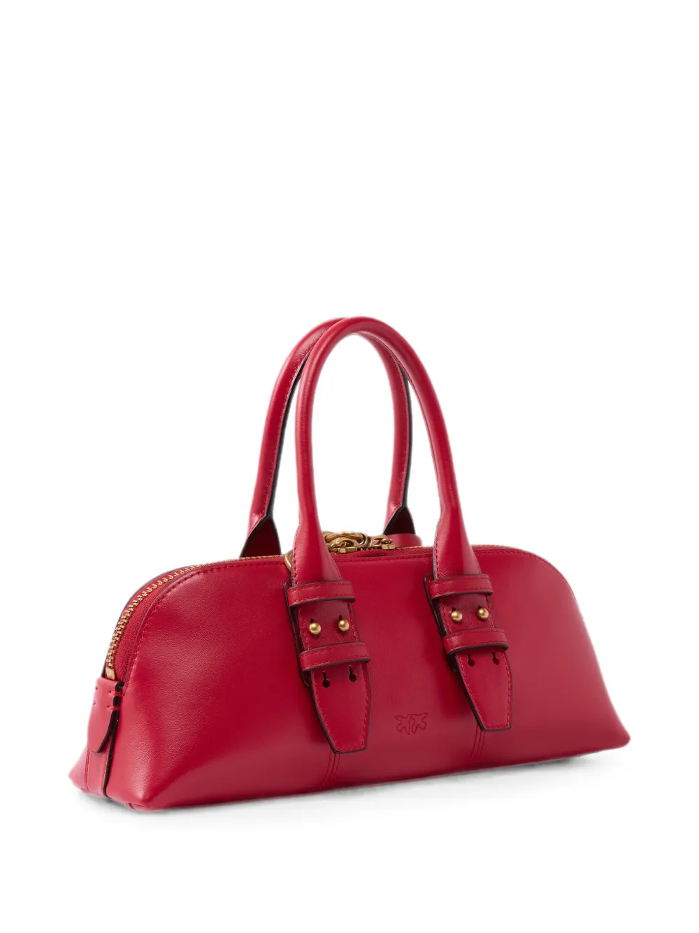 PINKO Leren shopper met gespdetail Rood