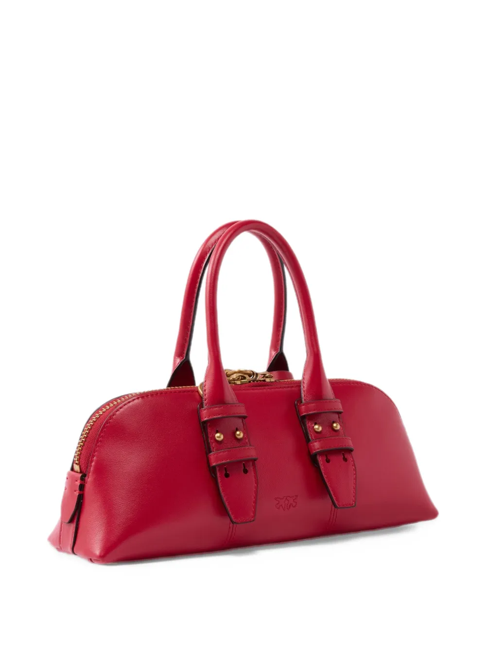 PINKO Leren shopper met gespdetail Rood