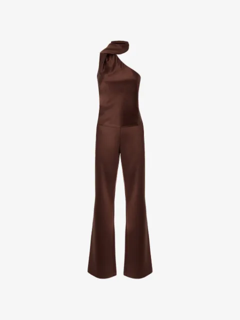 PINKO long satin jumpsuit with sash