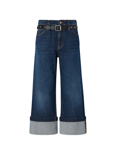 PINKO jeans con dobladillo vuelto y cinturón