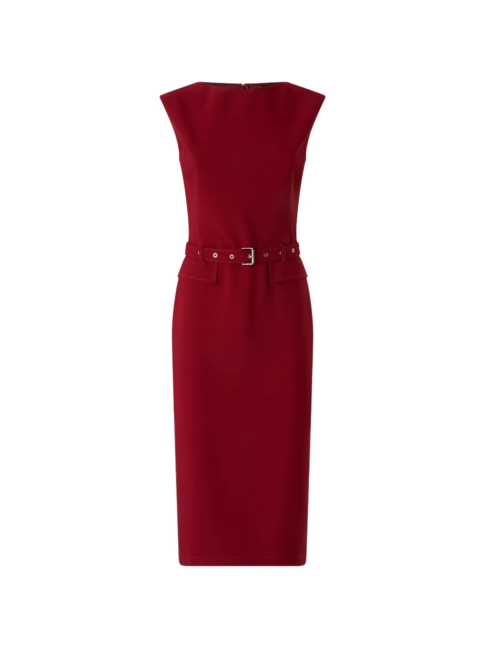PINKO belted sleeveless dress - Rosso