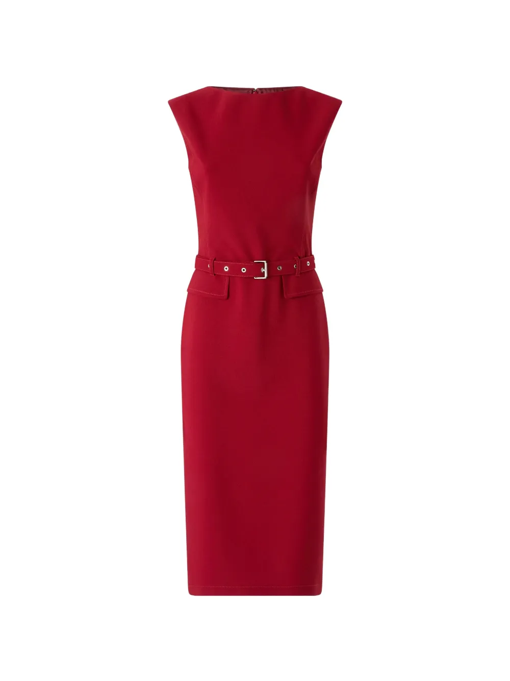 PINKO belted sleeveless dress - Rosso