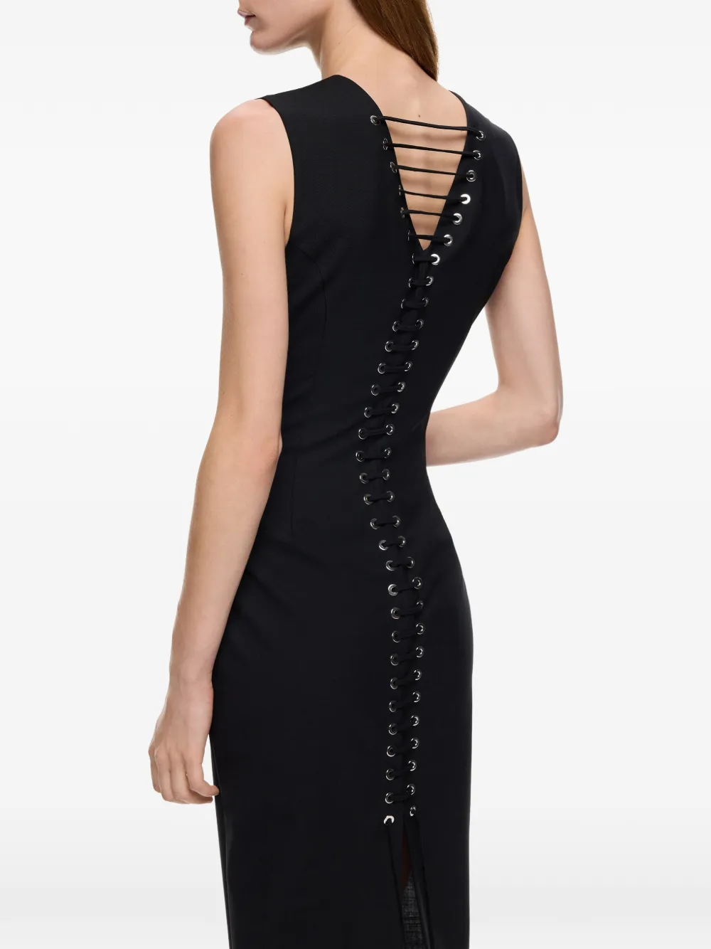 PINKO Jurk met ringlets en veters Zwart