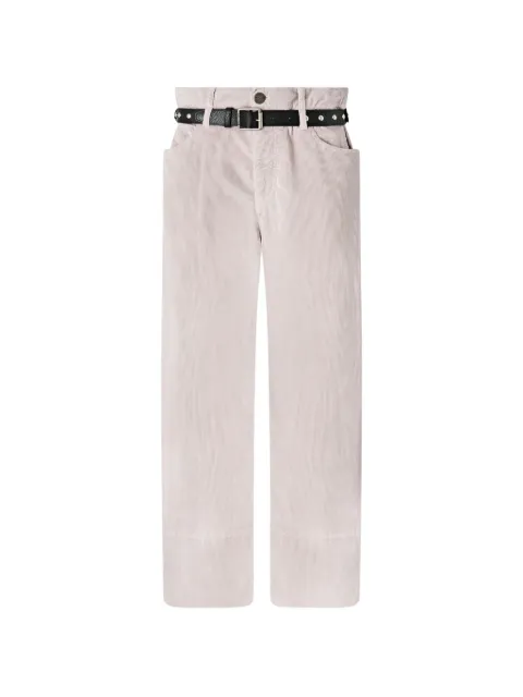 PINKO pantalones de pana con cinturón