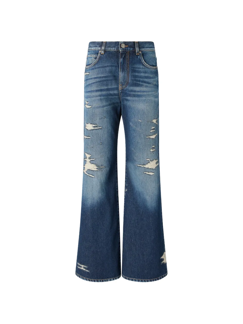 PINKO Jeans a gamba ampia con effetto vissuto - Blu