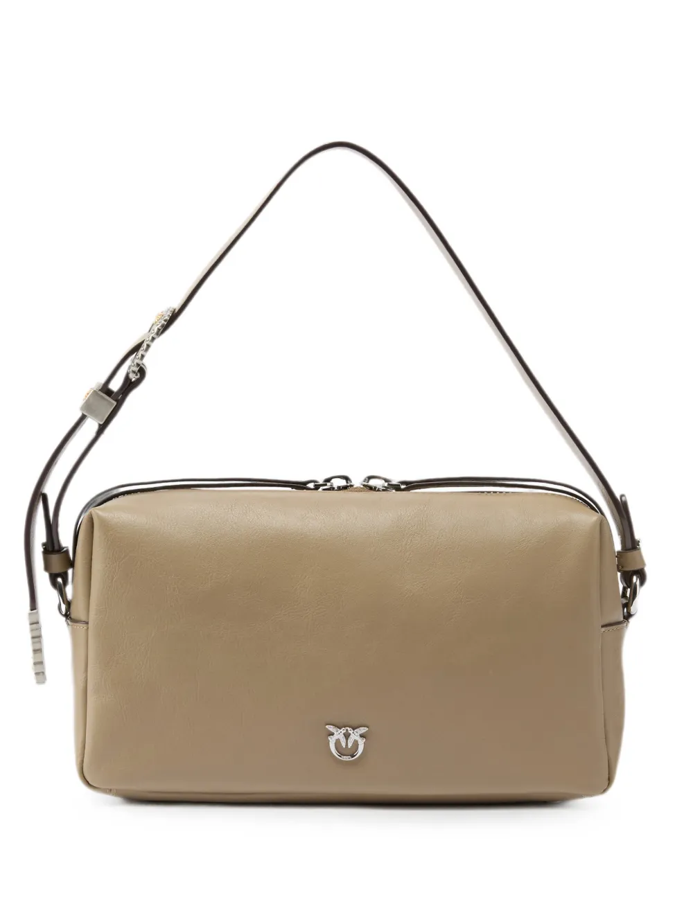 PINKO Love Birds leather shoulder bag - Neutrals