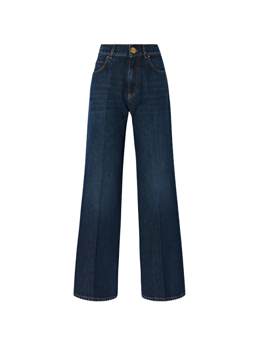 PINKO pressed-crease wide-leg jeans - Blau