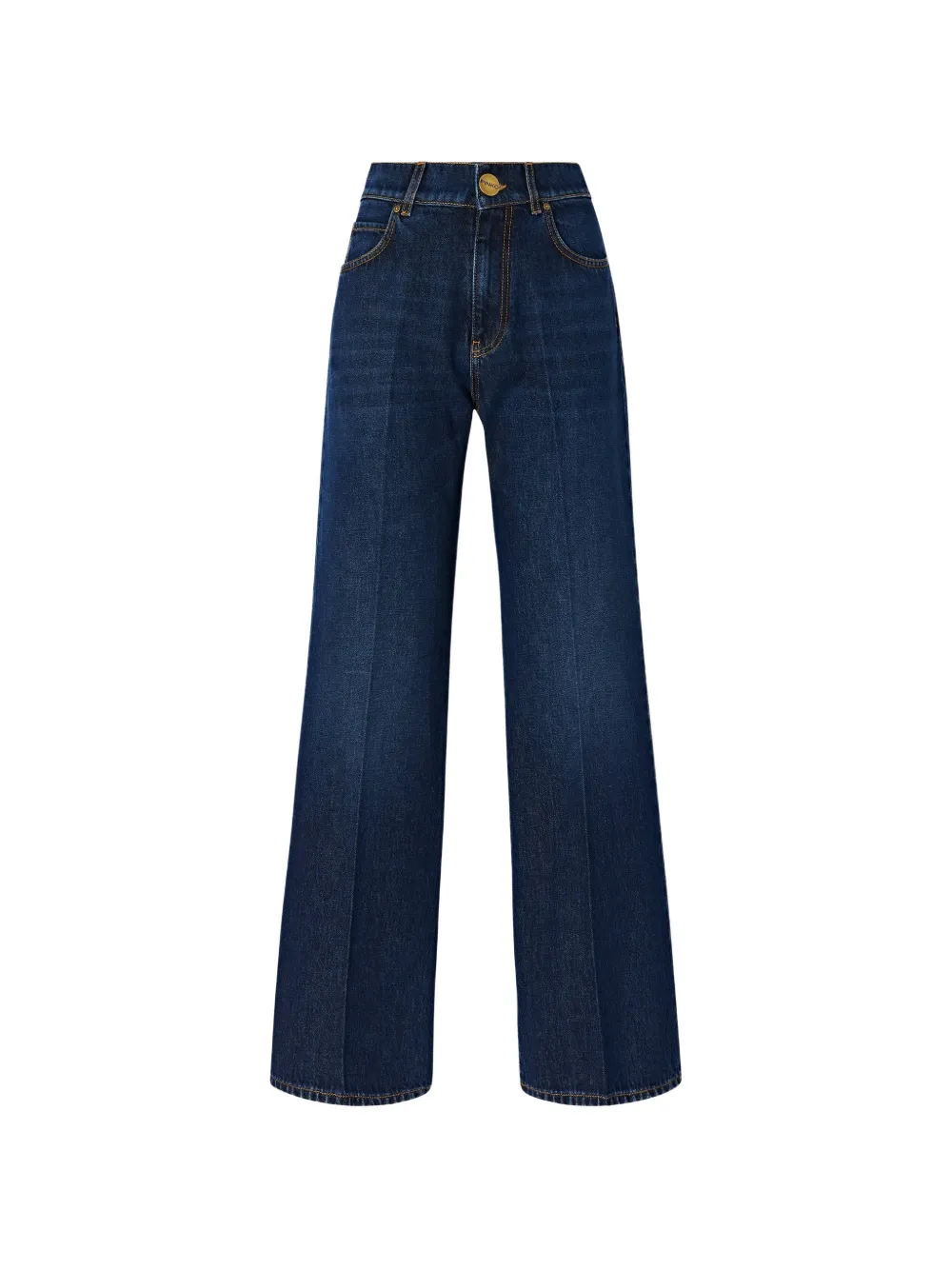 PINKO pressed-crease wide-leg jeans - Blu