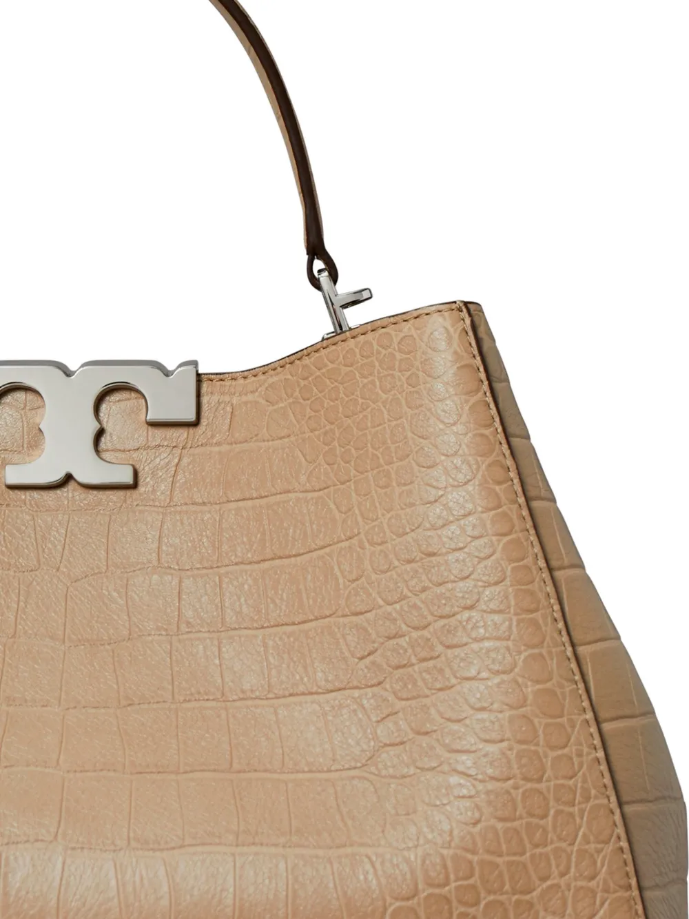 Tory Burch Eleanor tas met krokodillen-reliëf Beige