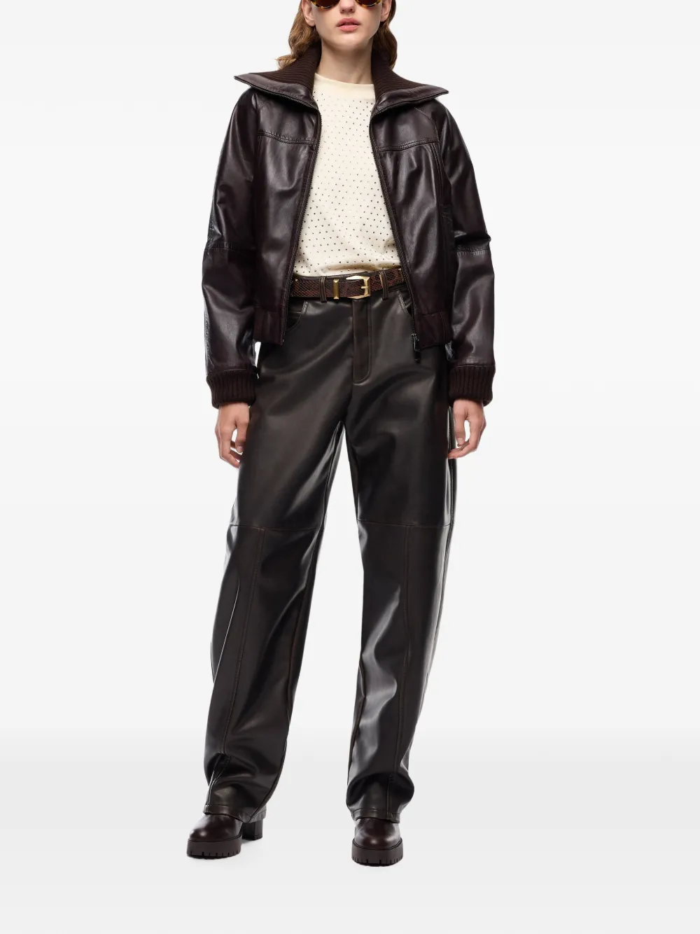 PINKO Bomberjack met geribbelde afwerking Zwart