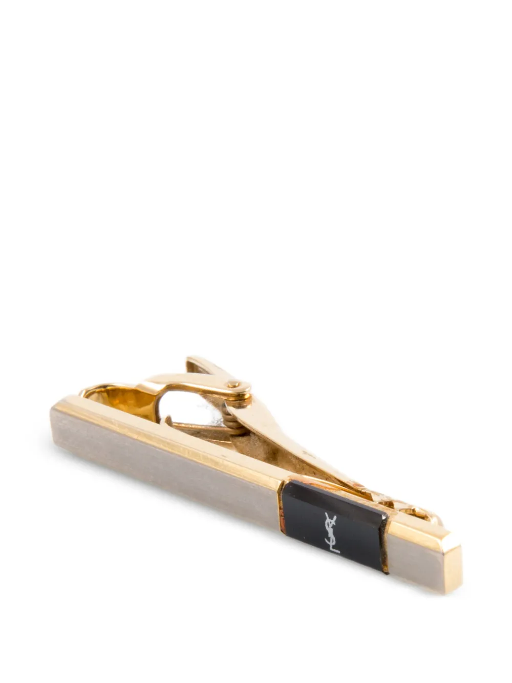 Saint Laurent Pre-owned 1990s Cassandre-logo Tie Clip in Gold, view 2