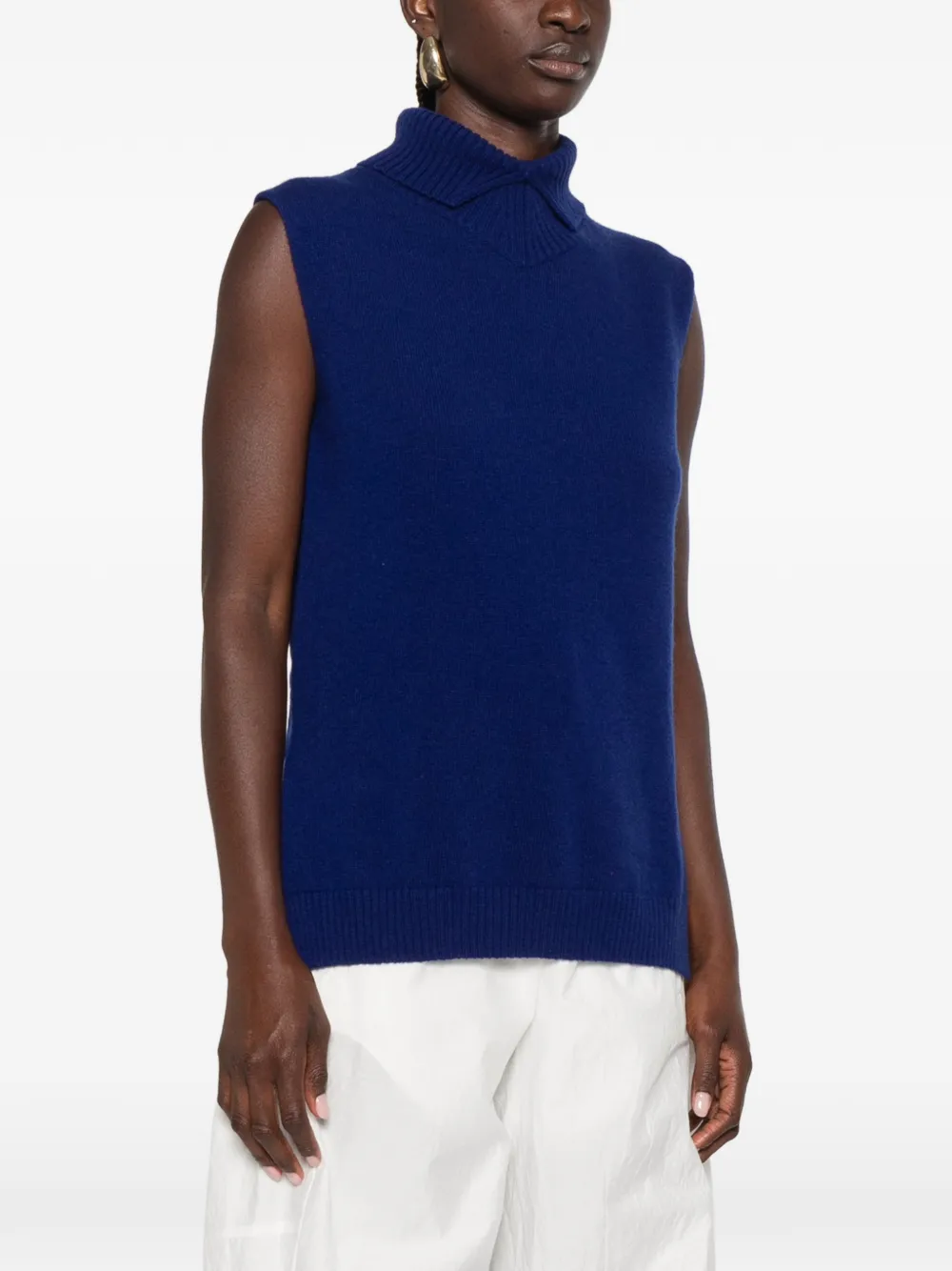Jil Sander Top met polokraag Blauw
