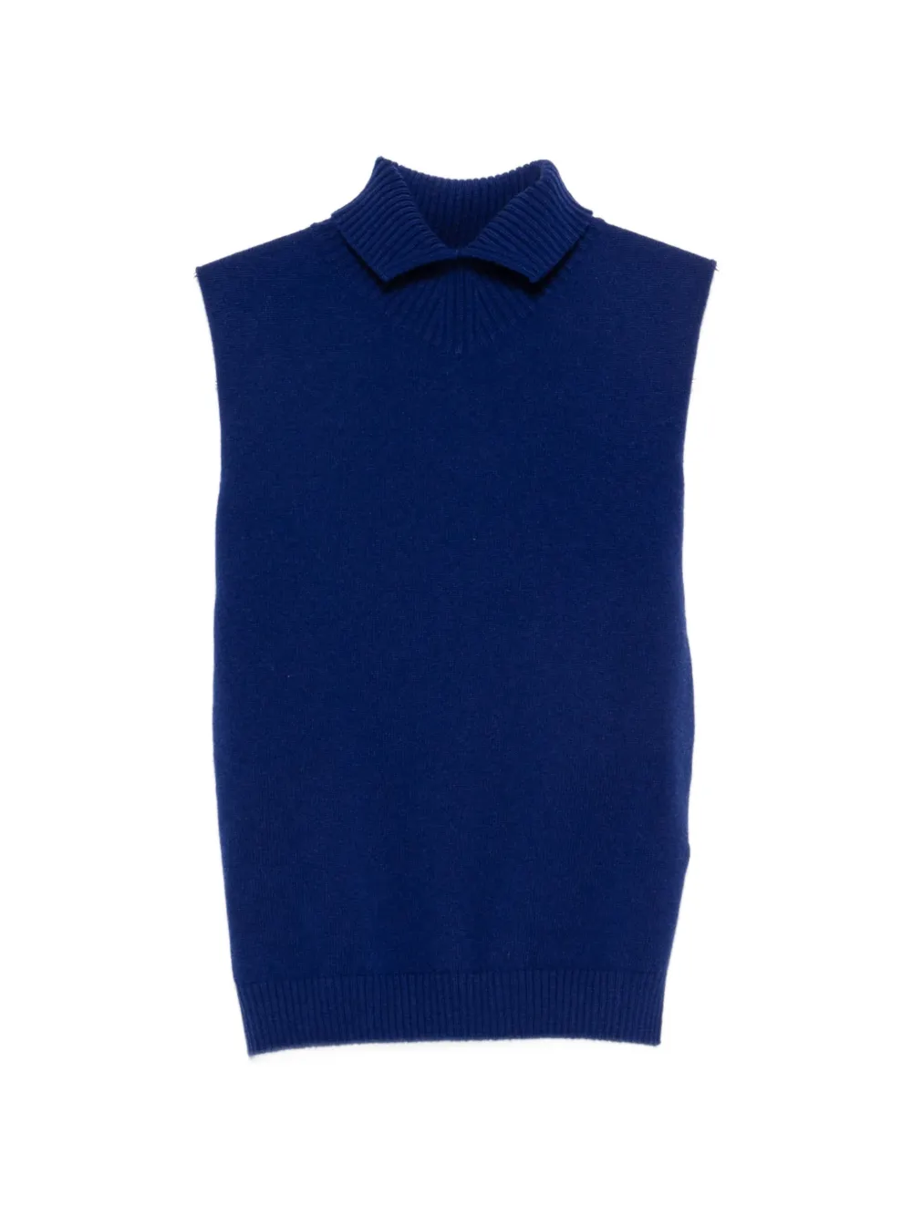 Jil Sander polo-collar vest - Blu