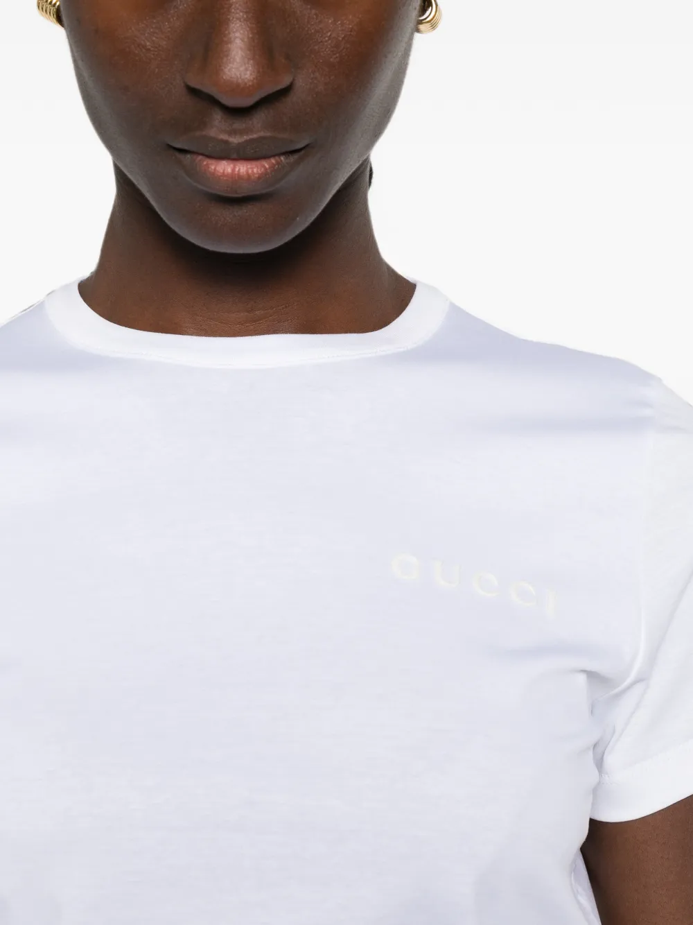 Gucci T-shirt met logoprint Wit