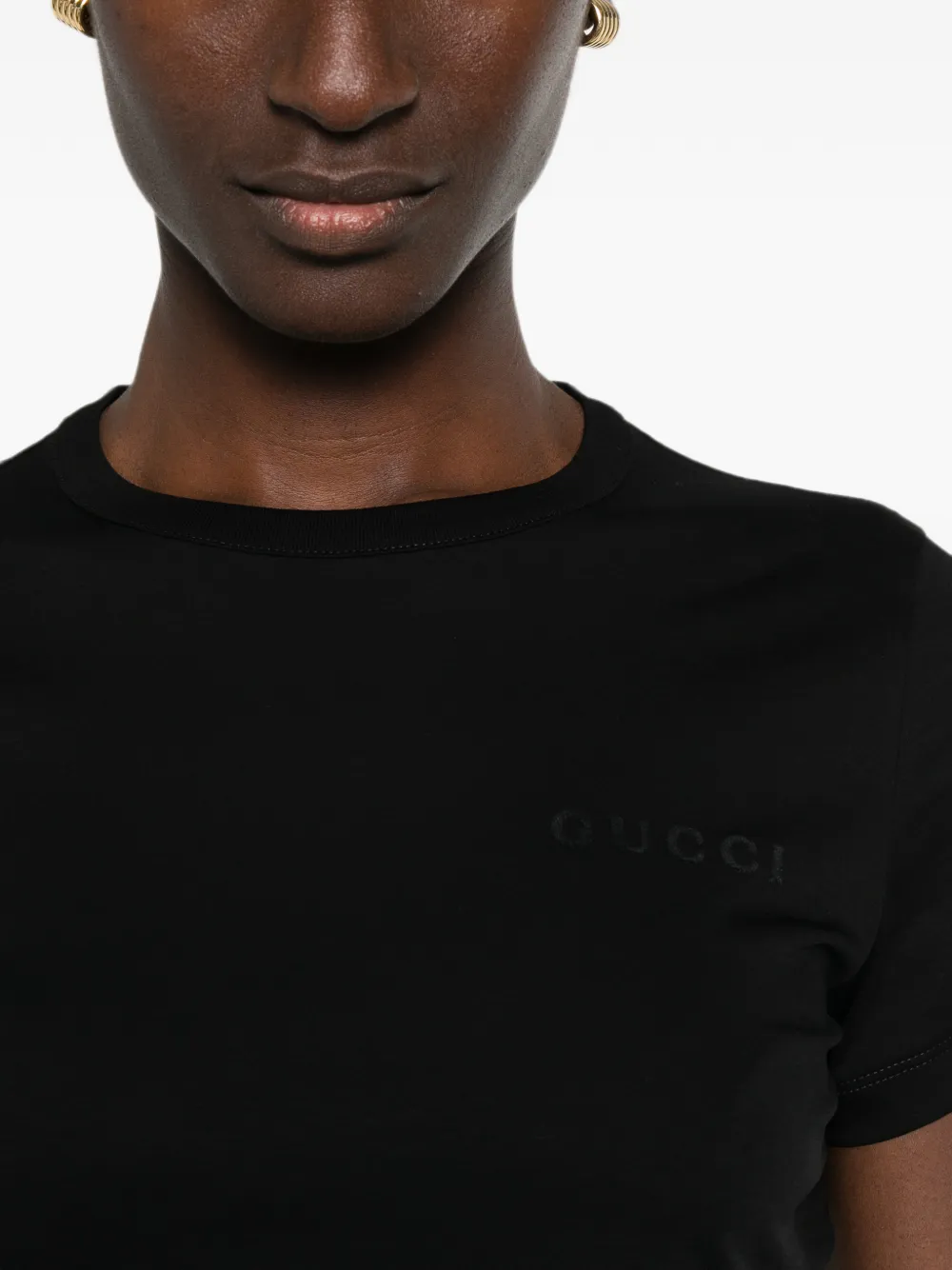 Gucci T-shirt met logoprint Zwart