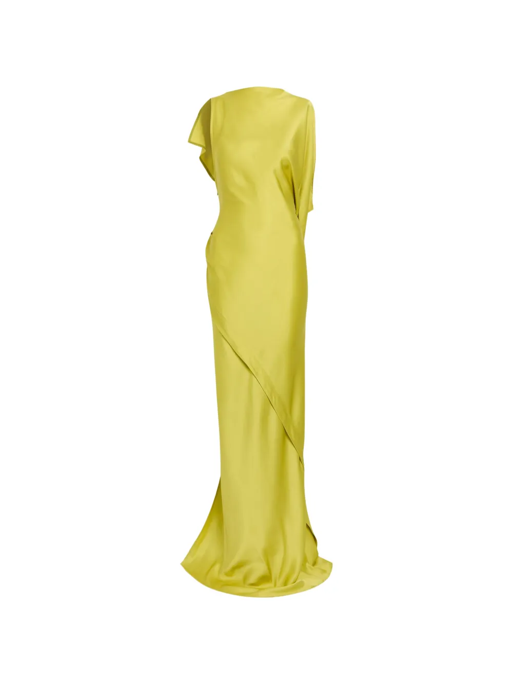 Victoria Beckham Kyra asymmetric ruffled maxi dress - Giallo