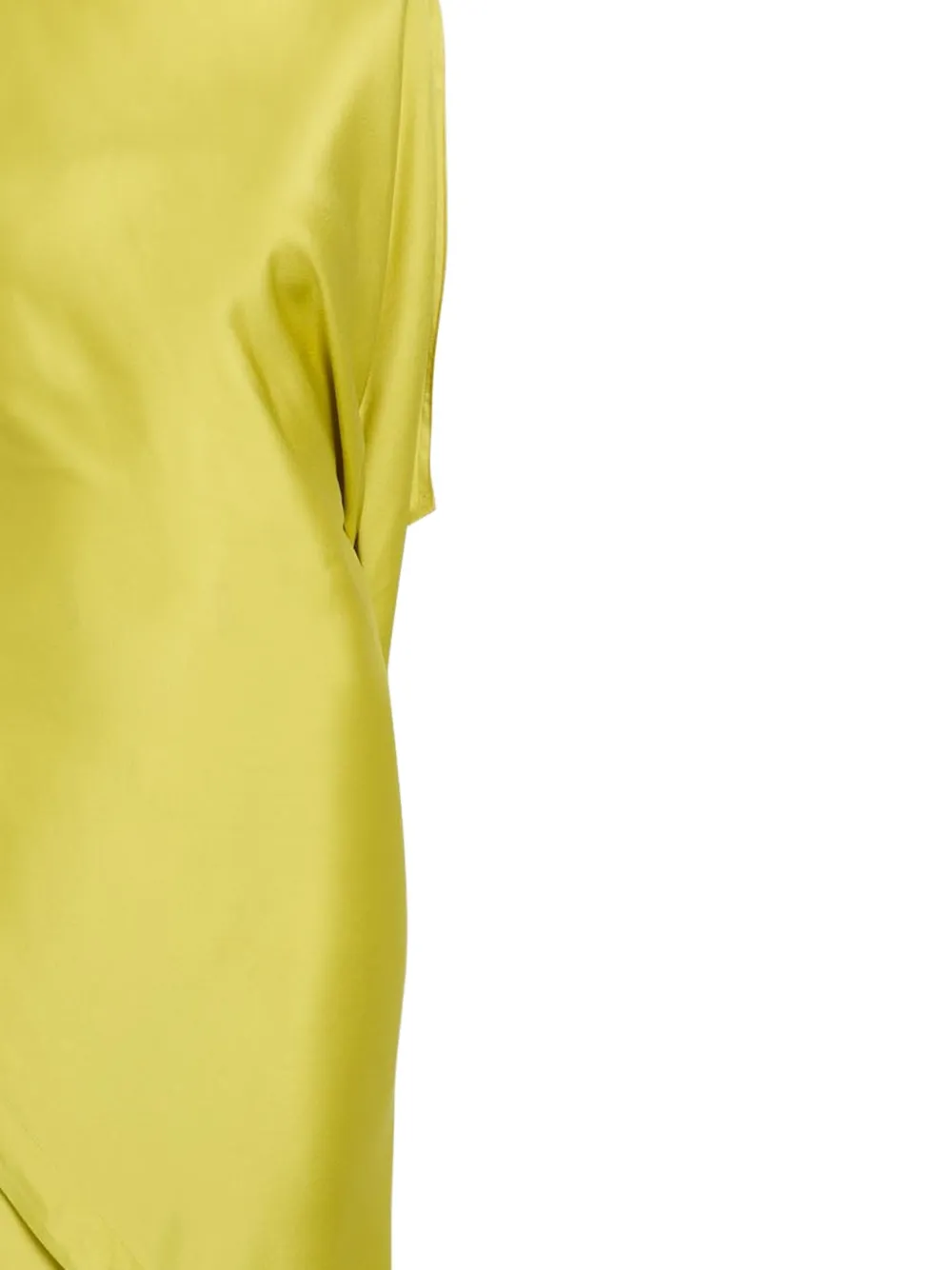 Victoria Beckham Kyra gedrapeerde maxi-jurk met asymmetrische hals Geel