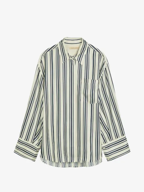 Heirlome vertical-stripe chest-pocket shirt