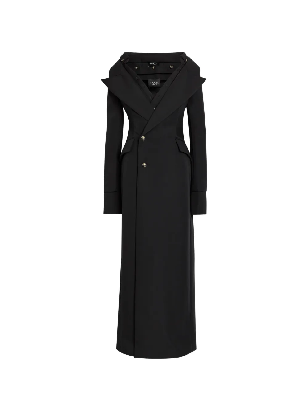 A.W.A.K.E. Mode off-the-shoulder maxi dress - Nero