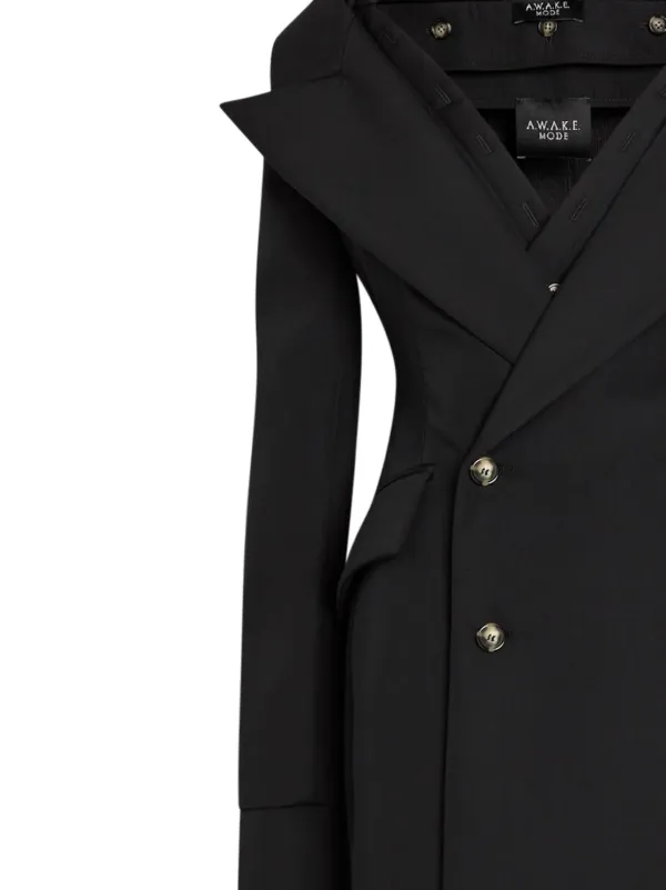 awake mode black dress A.w.a.k.e. Mode Off-the-shoulder Maxi Dress