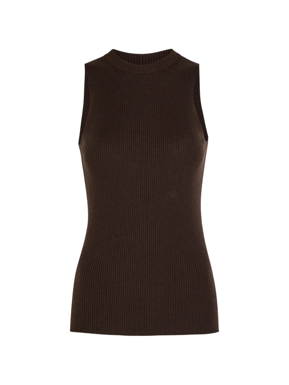 Rick Owens ribbed-knit tank top - Marrone