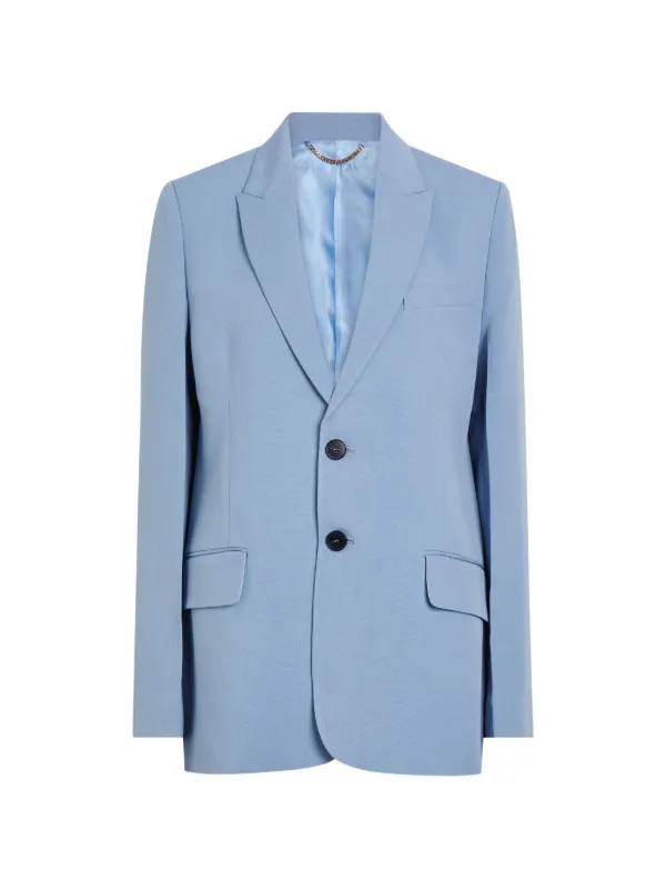 Victoria Beckham Peak-lapel Single-breasted Jacket in Blue
