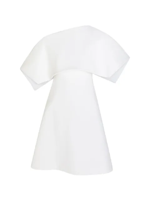 A.W.A.K.E. Mode one-shoulder cape-overlay mini dress