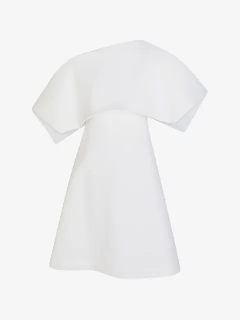 A.W.A.K.E. Mode one-shoulder cape-overlay mini dress