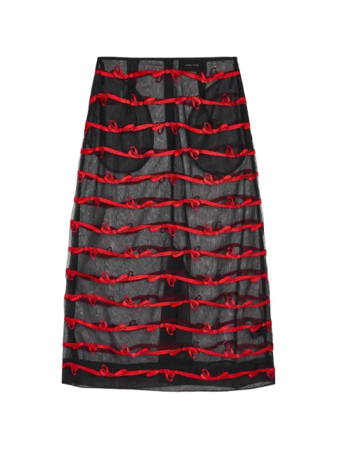 Simone Rocha bow-embellished tulle midi skirt