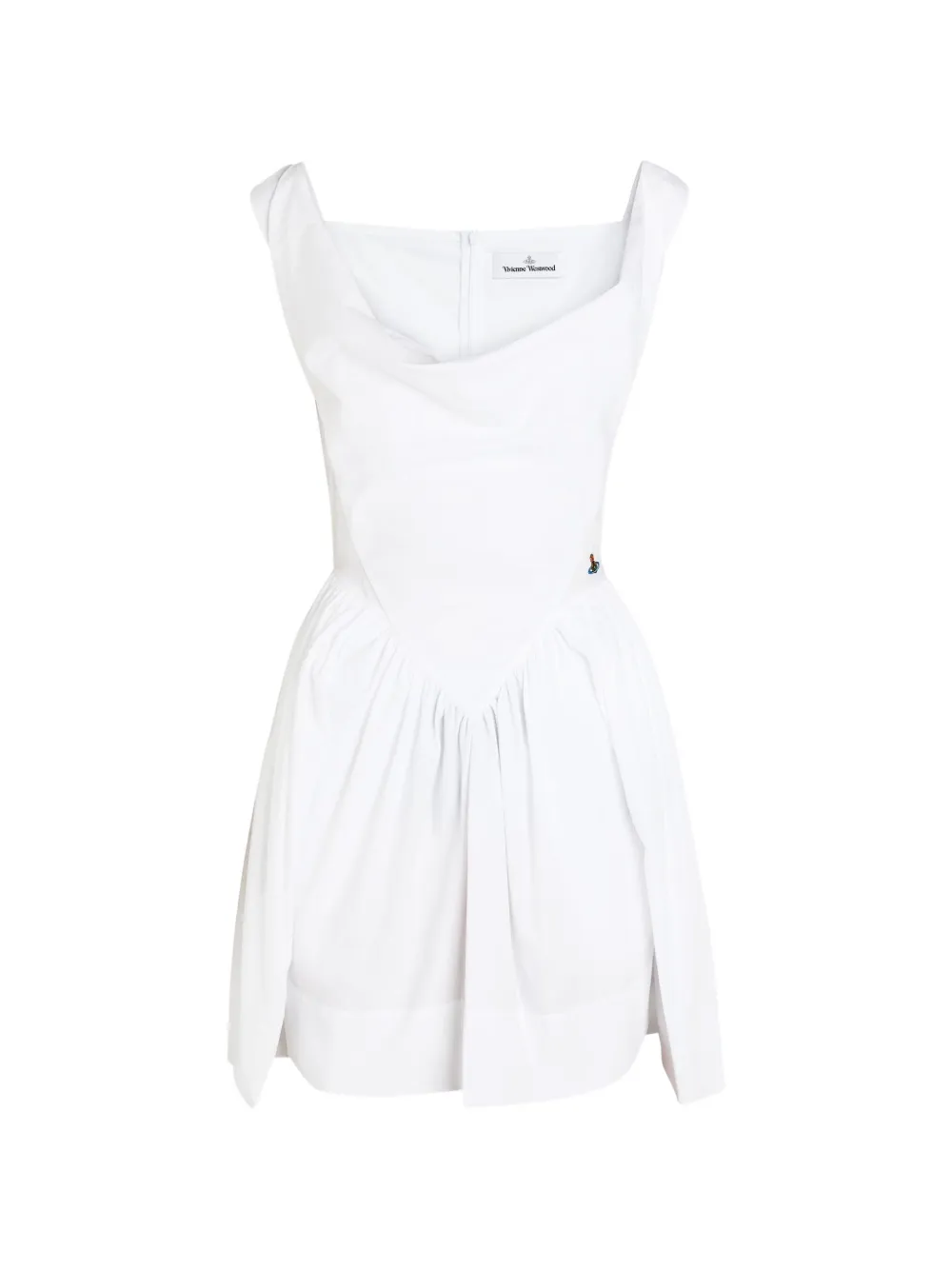 Vivienne Westwood Sunday Orb-embroidered draped mini dress - Weiß