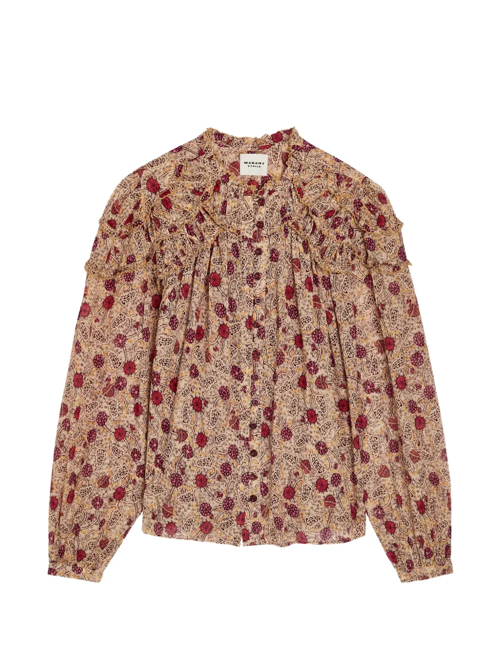 MARANT ÉTOILE Christa Hemd mit Blumenprint - Nude