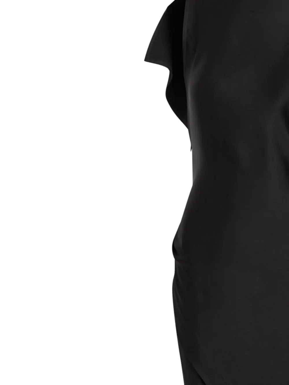 Victoria Beckham Kyra asymmetrische maxi-jurk met ruches Zwart