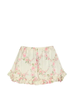未使用 Simone Rocha  ラッフルトリム クロップドパンツ Simone Rocha ラッフルトリム ショートパンツ | レッド | FARFETCH JP
