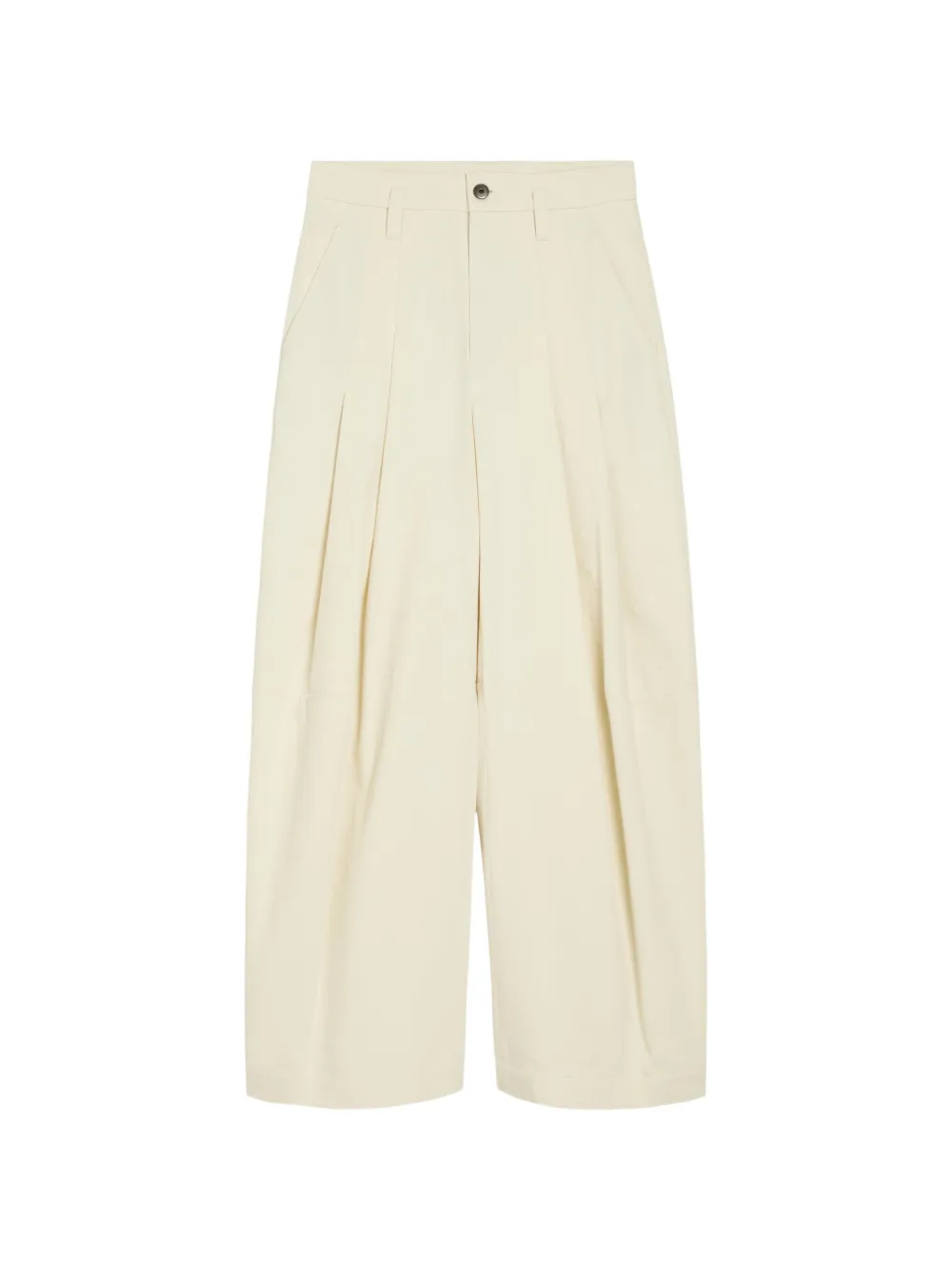 Brunello Cucinelli dyed cotton and wool wrinkled denim five-pocket baggy trousers with Monili
