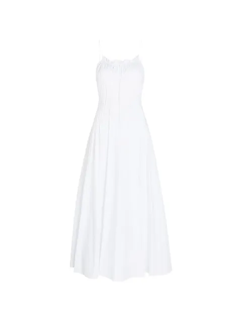 STAUD Margi ruffled pleated midi dress