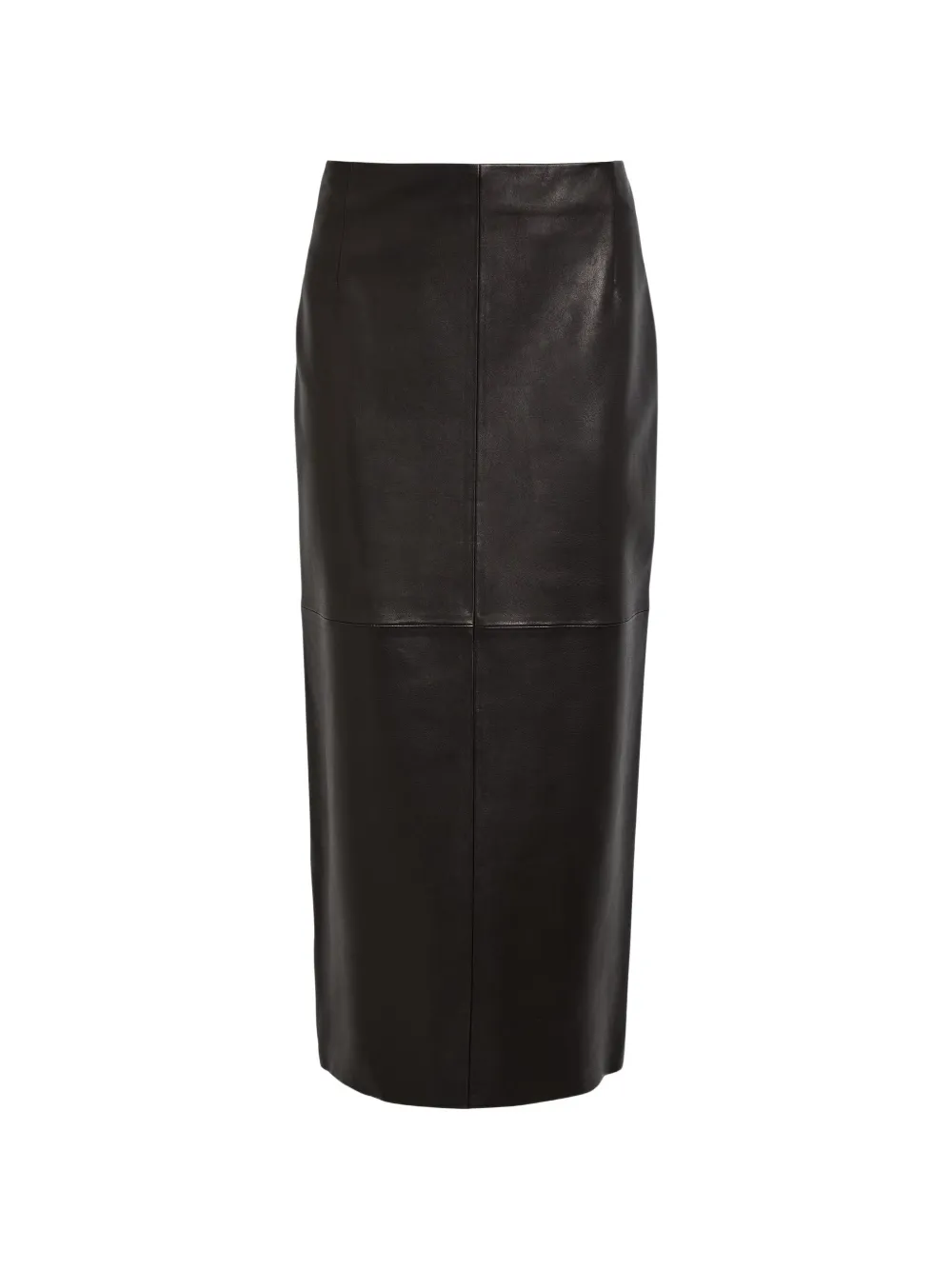 Nour Hammour Selly leather panelled midi skirt - Schwarz