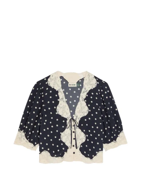 Rixo Ursula polka-dot blouse