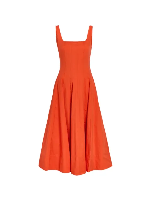 STAUD Wells flared midi dress