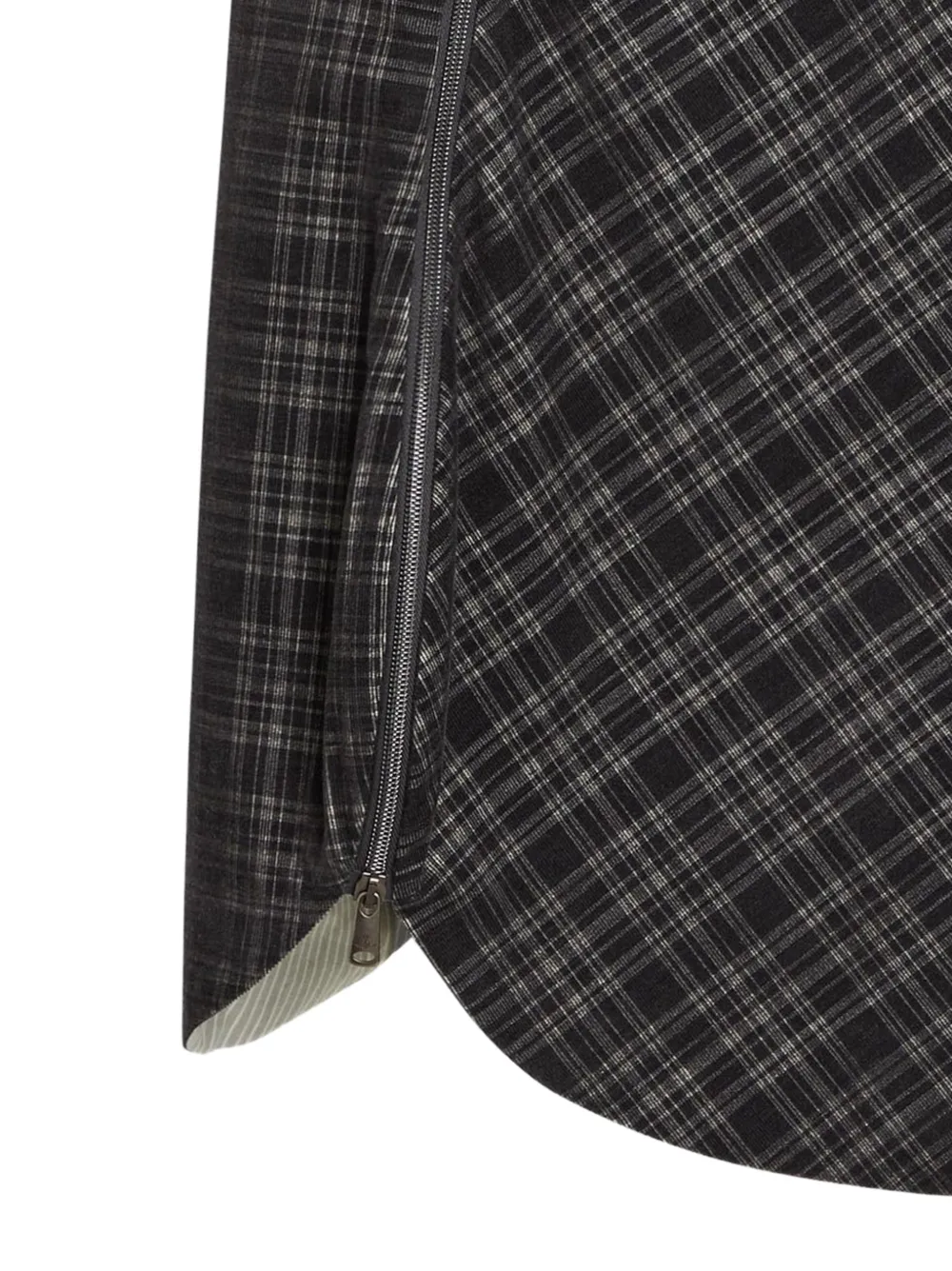 Vivienne Westwood Tartan-print Zip-detail Skirt in Grey, view 2